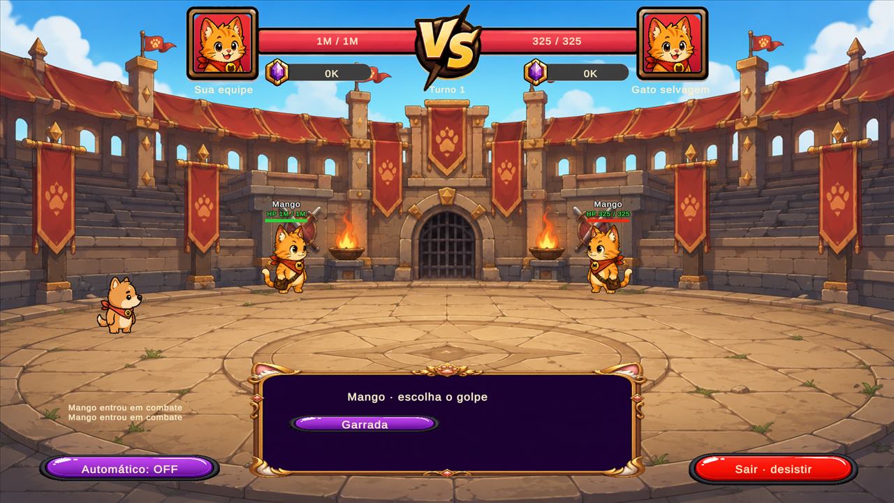 Batalha de captura de Caramel Cats